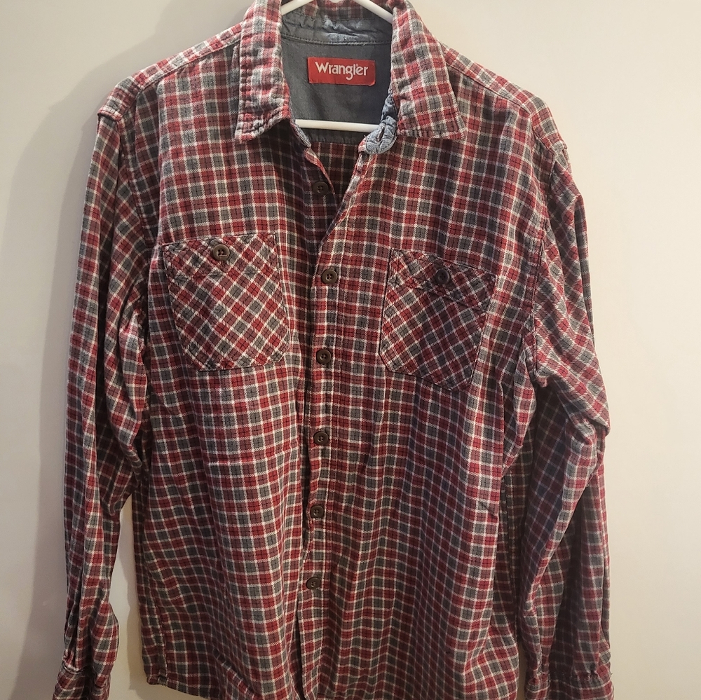 Wrangler Red Flannel Button Down